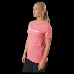 Best Champion Crewneck T-shirt Ps171 Rosa