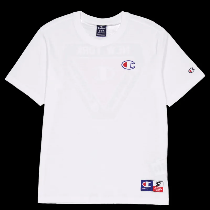New Champion Crewneck T-shirt White Vit
