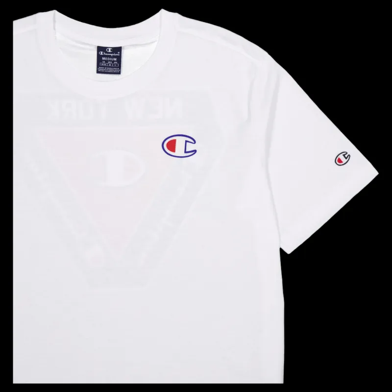 New Champion Crewneck T-shirt White Vit