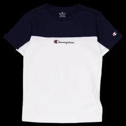 Champion Crewneck T-shirt White Flerfärgad Sale