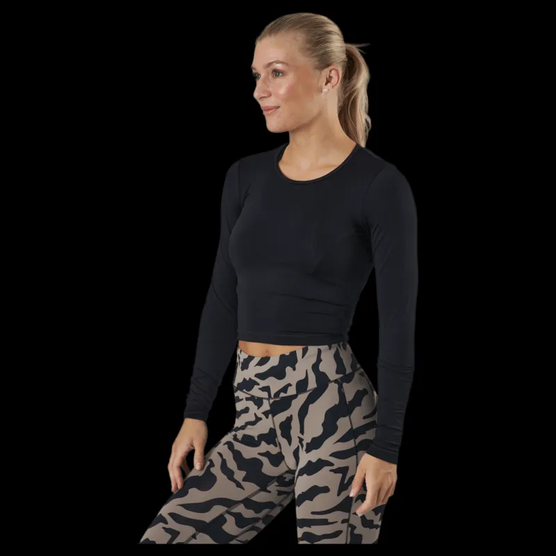 Casall Crop Long Sleeve Black Svart