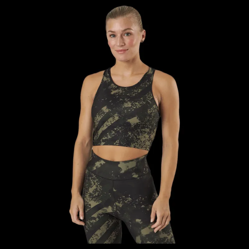 Casall Crop Tank Boost Green Svart Best