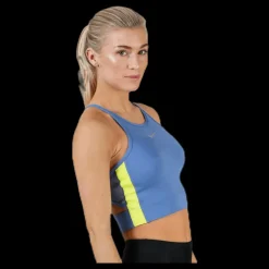 Nike Crop Tank Surf Blue/Yellow Blå Clearance