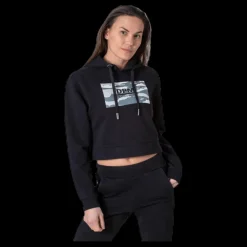 Clearance Björn Borg Cropped Dpm Hood Black Svart