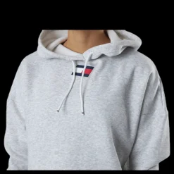 Outlet Tommy Hilfiger Sport Cropped Hoody Flag Logo Grey Grå