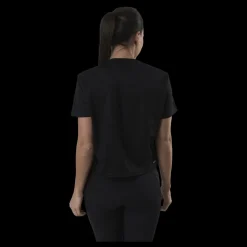 adidas Cropped Logo Sport T-Shirt Black / White Svart Outlet