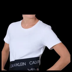 Calvin Klein Cropped Short Sleeve T-Shirt White Vit Sale