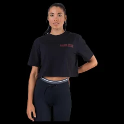 Clearance Calvin Klein Cropped Short Sleeve T-Shirt Black Svart