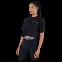 Clearance Calvin Klein Cropped Short Sleeve T-Shirt Black Svart