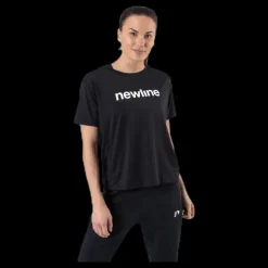 Newline Cropped Tee Black Svart Discount