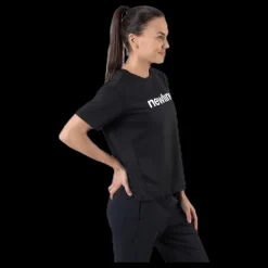 Newline Cropped Tee Black Svart Discount