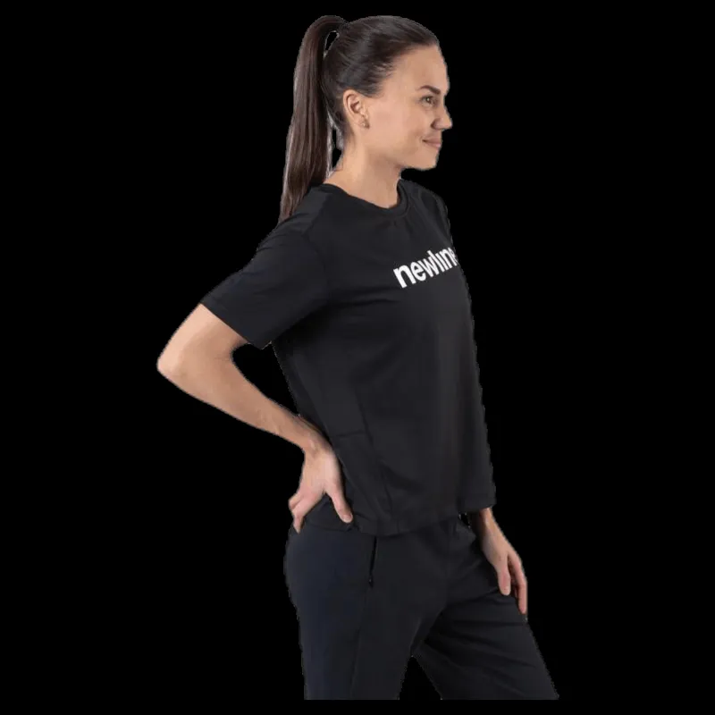 Newline Cropped Tee Black Svart Discount