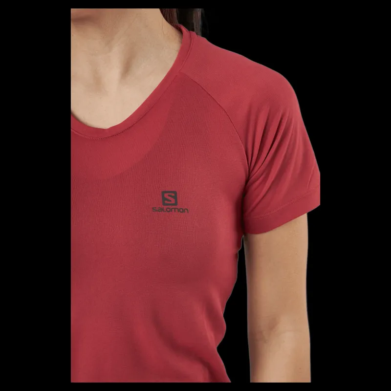 Discount Salomon Cross Rebel Ss Tee W Earth Red Röd