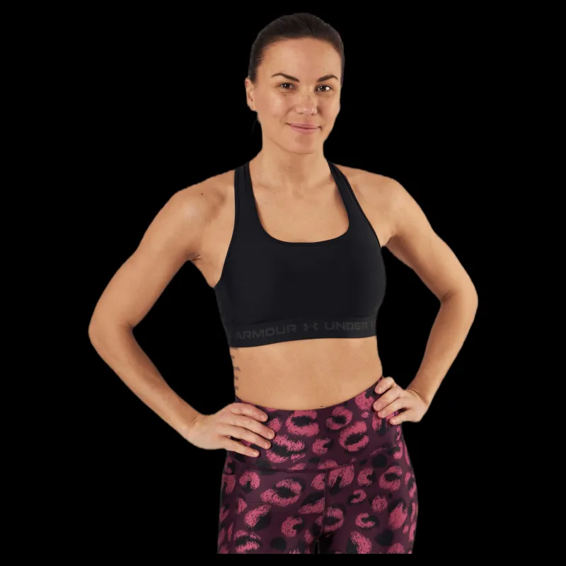 Online Under Armour Crossback Mid Bra Black Svart