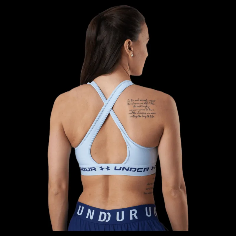 Under Armour Crossback Mid Bra Blue Blå Best