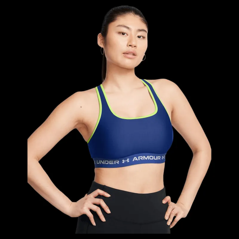 New Under Armour Crossback Mid Bra Tech Blue Blå