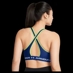 New Under Armour Crossback Mid Bra Tech Blue Blå