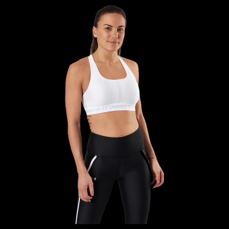 Under Armour Crossback Mid Bra White Vit Outlet