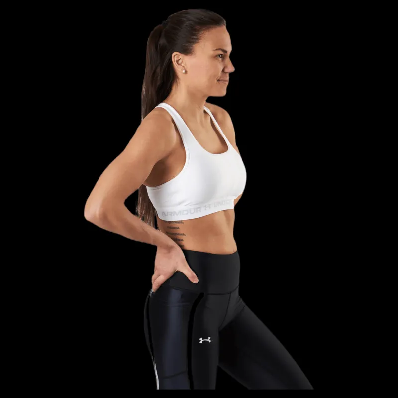 Under Armour Crossback Mid Bra White Vit Outlet