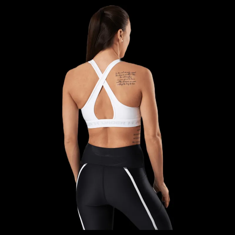 Under Armour Crossback Mid Bra White Vit Outlet