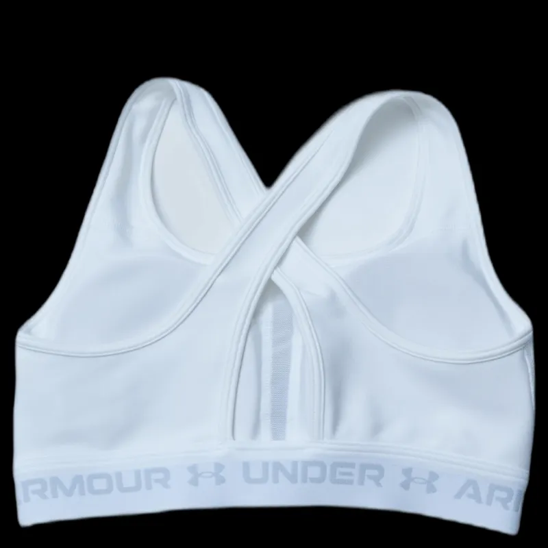 Under Armour Crossback Mid Bra White Vit Outlet