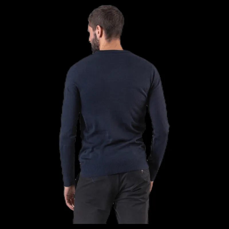 Jack & Jones Crumble Knit Crew Neck Blue Blå Outlet