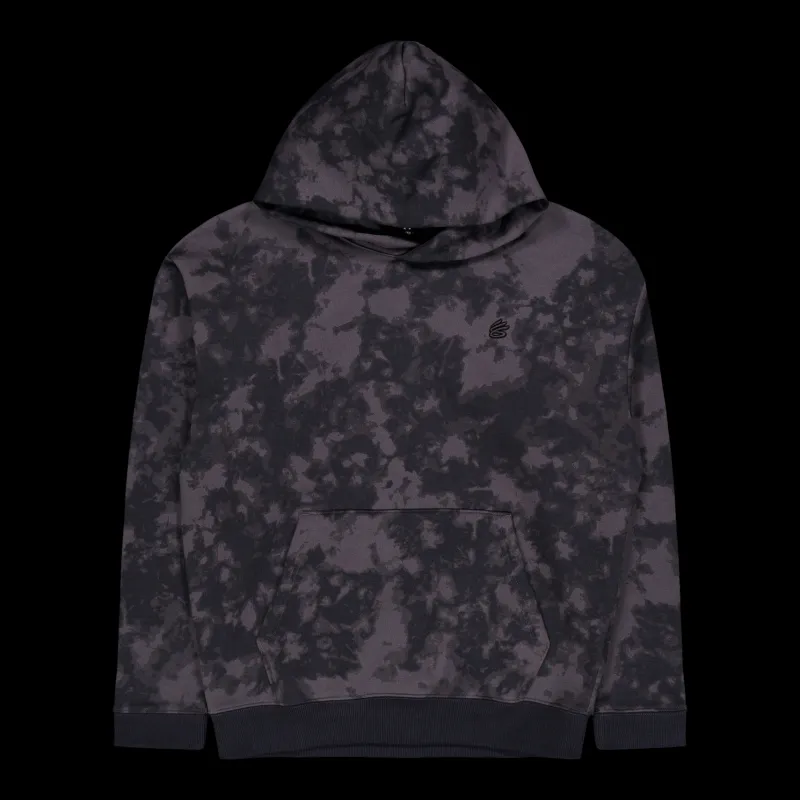 Under Armour Curry Acid Wash Hoodie Jet Gray Svart Sale