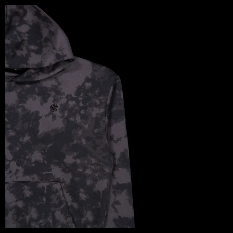 Under Armour Curry Acid Wash Hoodie Jet Gray Svart Sale