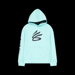 Clearance Under Armour Curry Boys Splash Hoodie Neo Turquoise Turkos