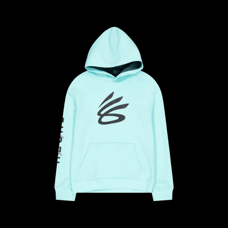 Clearance Under Armour Curry Boys Splash Hoodie Neo Turquoise Turkos