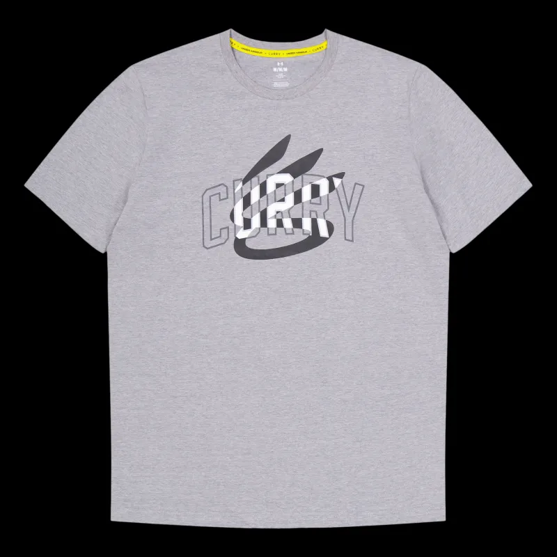 Sale Under Armour Curry Champ Mindset Tee Steel Grå