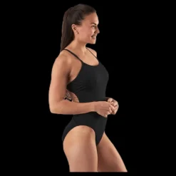 Nike Swim Cut-Out One Piece Black Svart Outlet