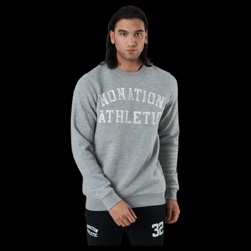 New Nonation Dacota Crew Neck Sweater Grey Grå