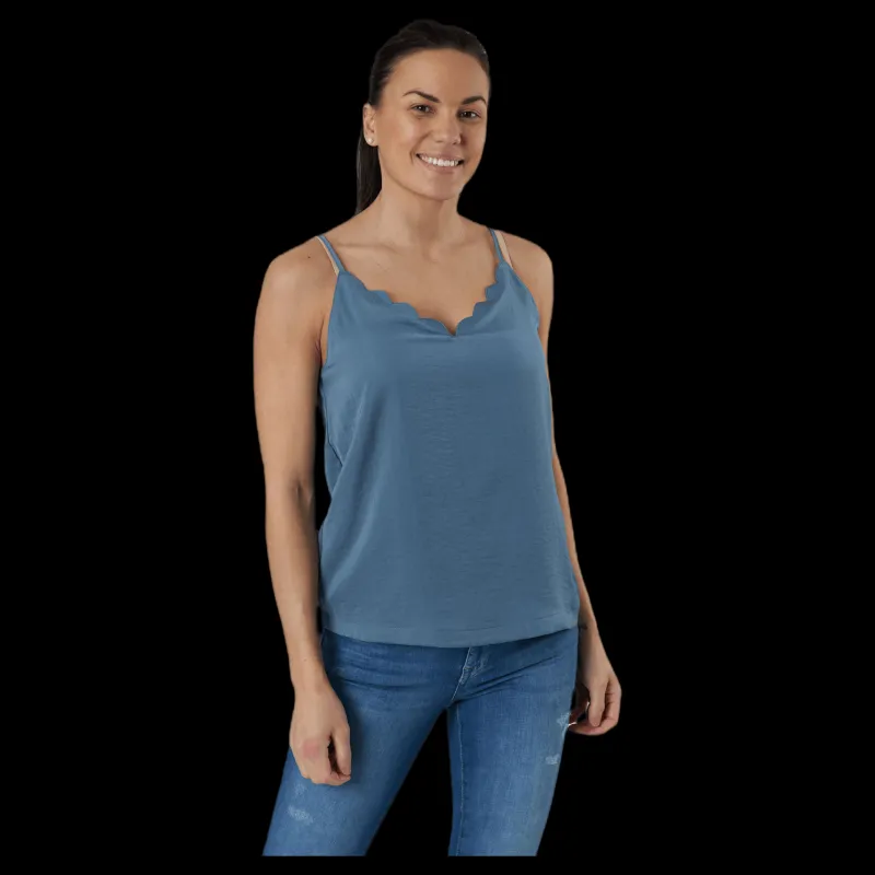 Outlet Only Debbie Singlet Wvn Blue Blå