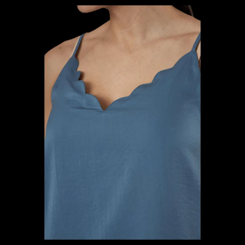 Outlet Only Debbie Singlet Wvn Blue Blå