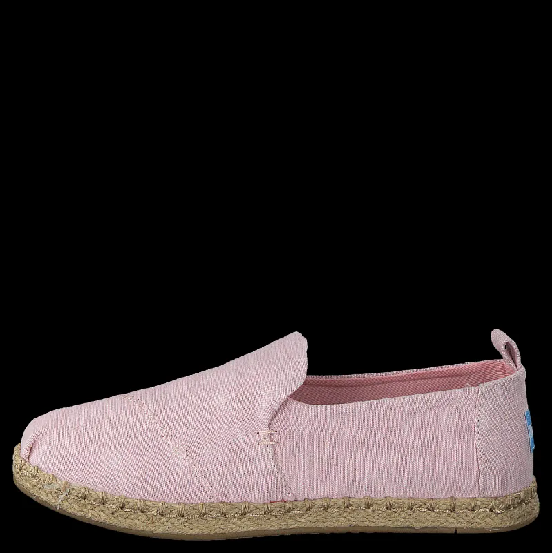 Discount Toms Deconstructed Alpargata Rope Blossom Slub Chambray Grå och Rosa