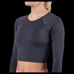 ICANIWILL Define Seamless L/S Crop Top Grey Grå Best
