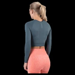 ICANIWILL Define Seamless L/S Crop Top Green Grön Online