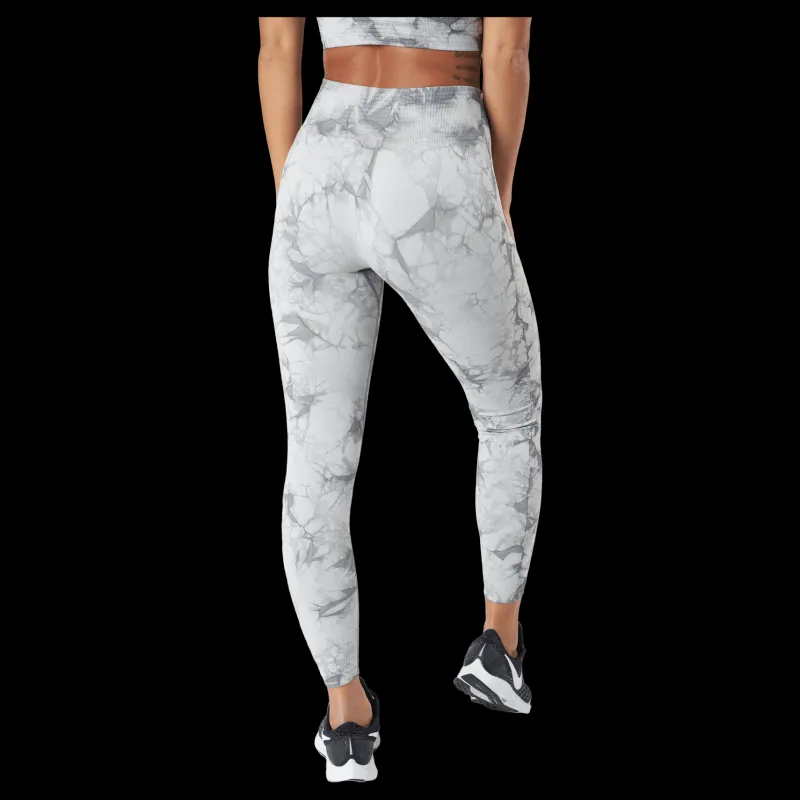 Sale ICANIWILL Define Seamless Tie Dye Tights Grey Melange Grå