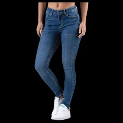 Pieces Delly Skn Mw Cr Blue Blå Sale