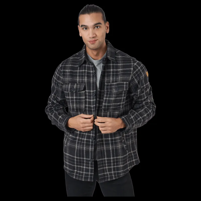 Hot Whistler Dewey M Checked Fleece Shirt Black Svart