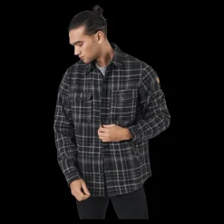 Hot Whistler Dewey M Checked Fleece Shirt Black Svart