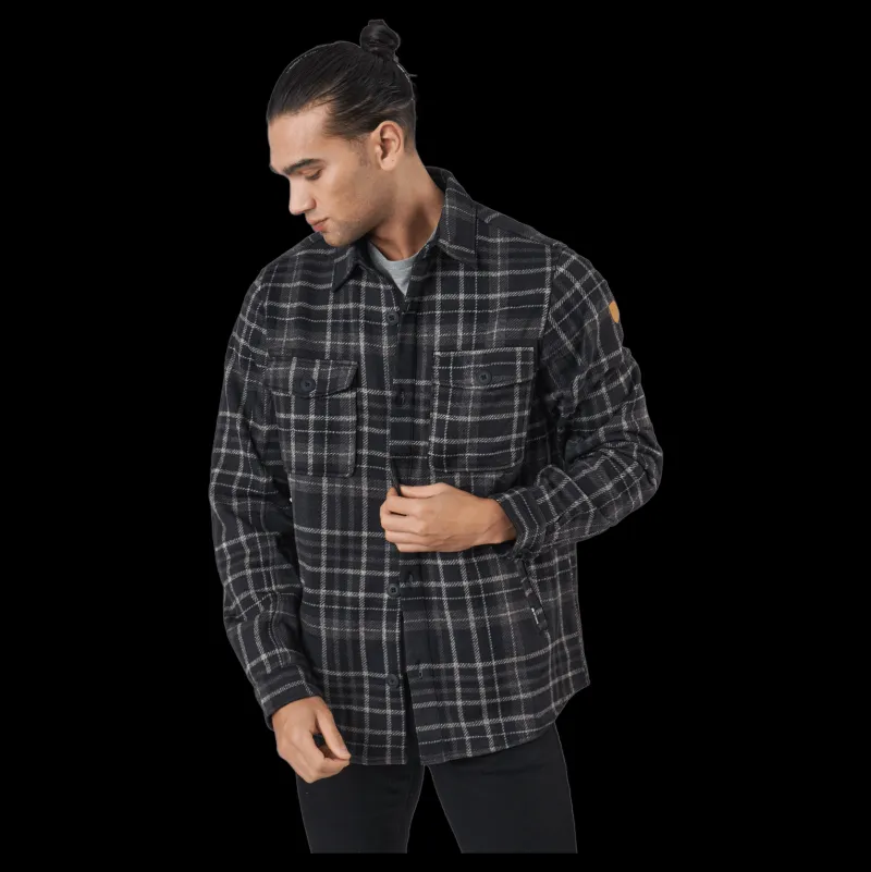 Hot Whistler Dewey M Checked Fleece Shirt Black Svart
