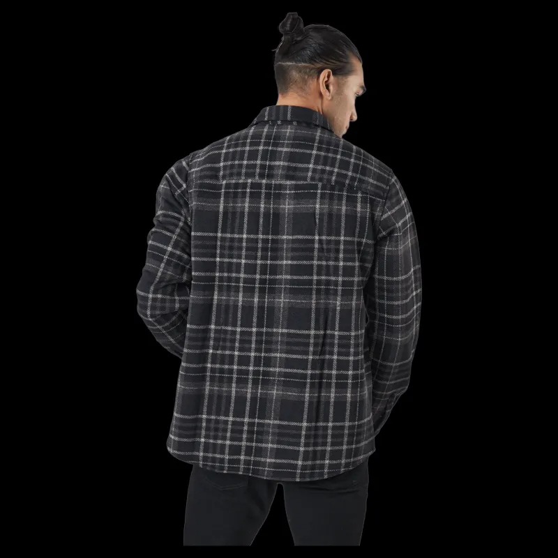 Hot Whistler Dewey M Checked Fleece Shirt Black Svart