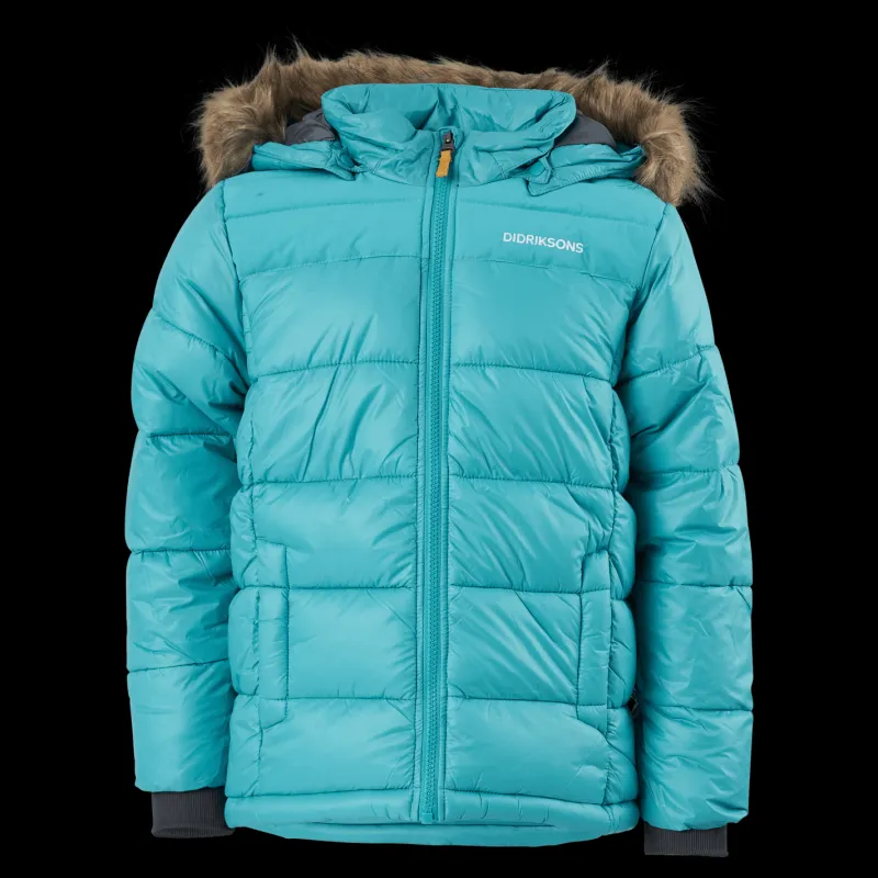 Didriksons Digory Kids Jkt 3 Peacock Green Blå Discount