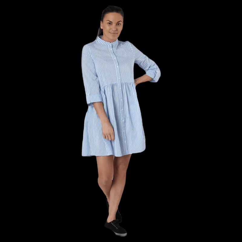 Only Ditte Life Stripe 3/4 Dress W White Flerfärgad Clearance