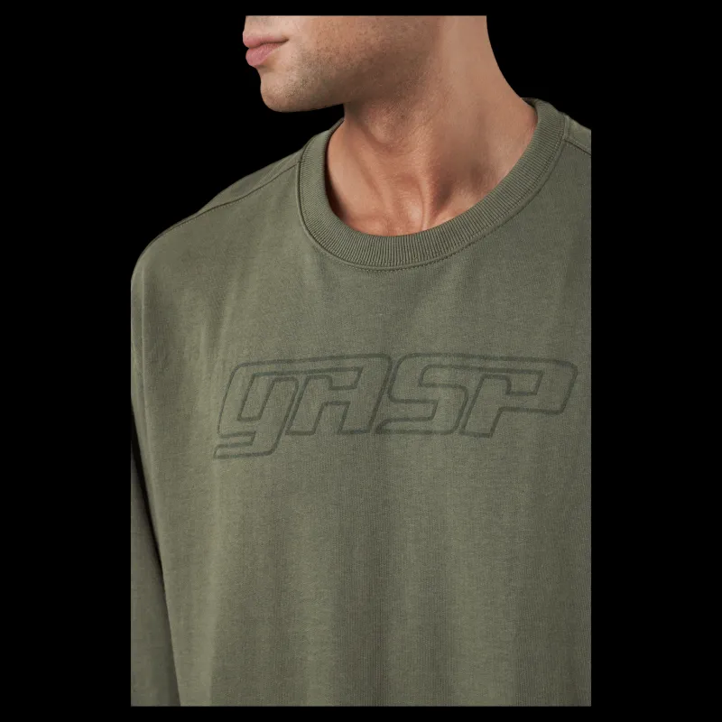 GASP Division Crewneck Washed Green Grön New