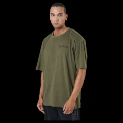 GASP Division Iron Tee Army Green Melange Grön Outlet