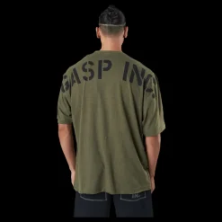 GASP Division Iron Tee Army Green Melange Grön Outlet