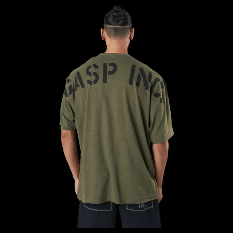 GASP Division Iron Tee Army Green Melange Grön Outlet